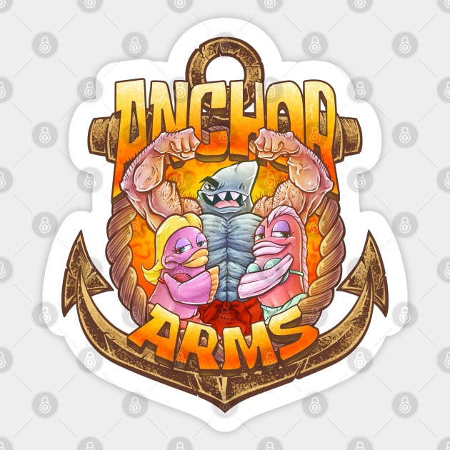 Anchor Arms Sticker by indiespiv